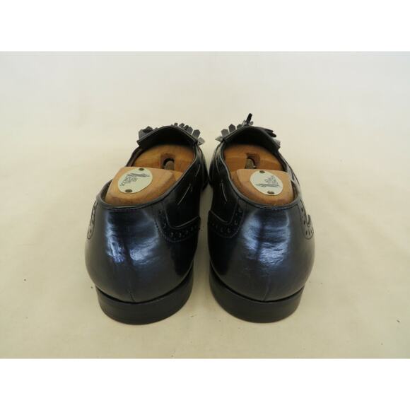 Salvatore Ferragamo Black Leather Kilt Tassel Loafers Dress Shoes Mens Size 9 D main image 3